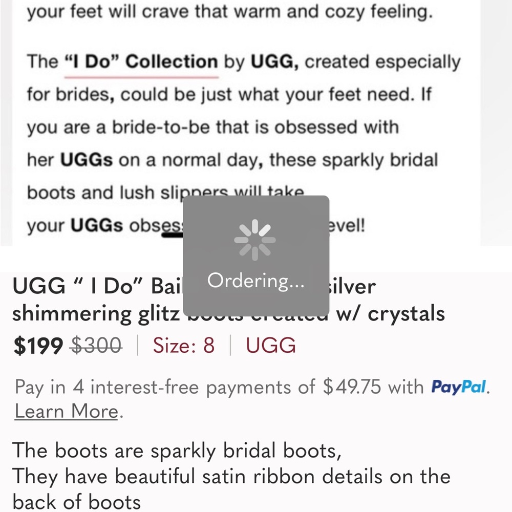 [UGG] Shimmering Silver Winter Boots - Picture 12 of 12